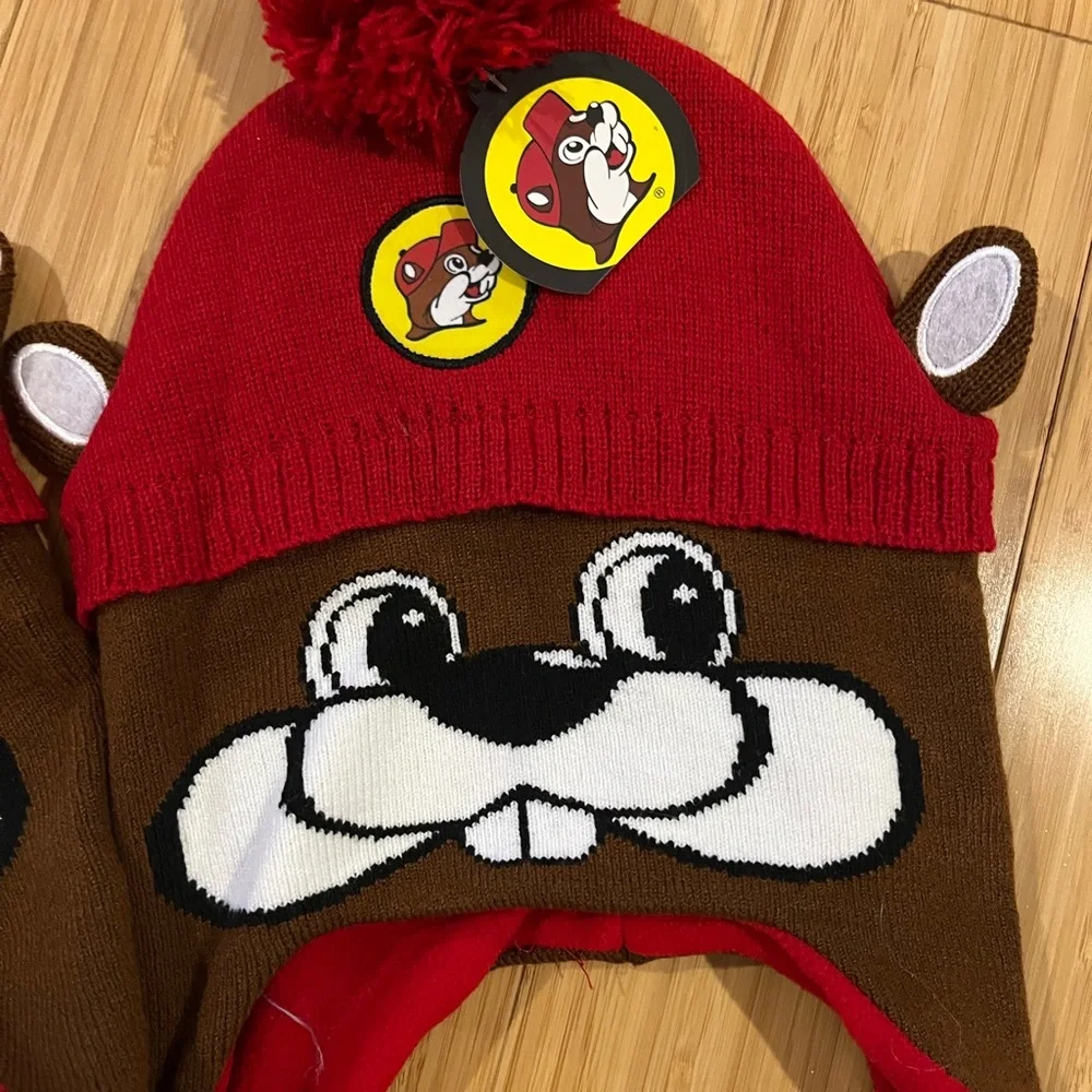 Set of 2. Red and Brown Buc-ee’s Knit Hat - Picture 3 of 3